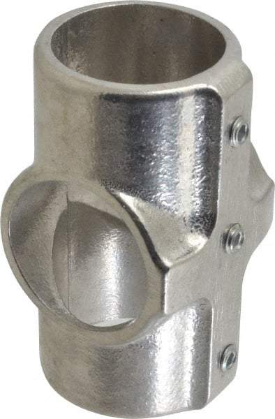 Hollaender - 1-1/2" Pipe, Cross-E, Aluminum Alloy Cross Pipe Rail Fitting - Bright Finish - A1 Tooling