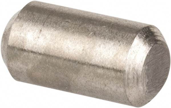 Value Collection - 1/8" Diam x 1/4" Pin Length 316 Stainless Steel Standard Dowel Pin - Bright Finish, 2 Beveled End - A1 Tooling