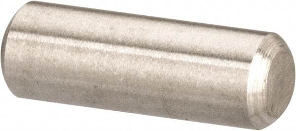 Value Collection - 1/8" Diam x 3/8" Pin Length 316 Stainless Steel Standard Dowel Pin - Bright Finish, 2 Beveled End - A1 Tooling