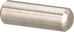 Value Collection - 1/8" Diam x 3/8" Pin Length 316 Stainless Steel Standard Dowel Pin - Bright Finish, 2 Beveled End - A1 Tooling