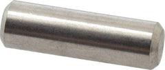 Value Collection - 3/16" Diam x 5/8" Pin Length 316 Stainless Steel Standard Dowel Pin - Bright Finish, 2 Beveled End - A1 Tooling