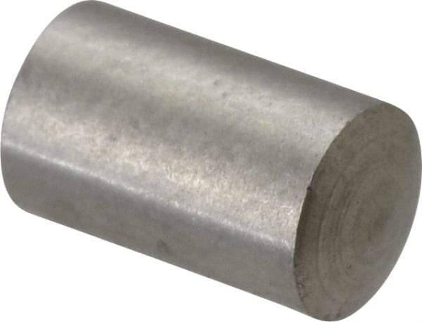 Value Collection - 4mm Diam x 6mm Pin Length 316 Stainless Steel Standard Dowel Pin - Bright Finish, 1 Rounded End - A1 Tooling