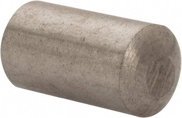 Value Collection - 6mm Diam x 10mm Pin Length 316 Stainless Steel Standard Dowel Pin - Bright Finish, 1 Rounded End - A1 Tooling