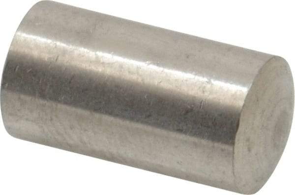 Value Collection - 8mm Diam x 14mm Pin Length 316 Stainless Steel Standard Dowel Pin - Bright Finish, 1 Rounded End - A1 Tooling