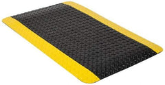 PRO-SAFE - 4' Long x 2' Wide, Dry Environment, Anti-Fatigue Matting - Black & Yellow, Vinyl with Vinyl Sponge Base, Beveled on 4 Sides - A1 Tooling