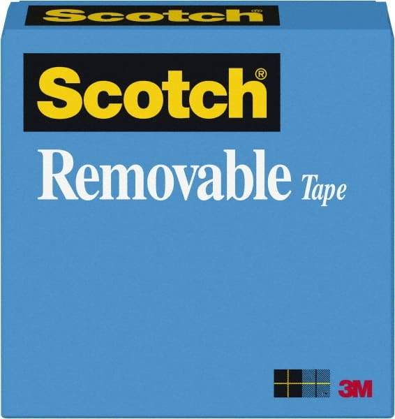 3M - 3/4" x 72 Yd Translucent Rubber Adhesive Transparent Tape - PVC Film Backing, 2.3 mil Thick - A1 Tooling