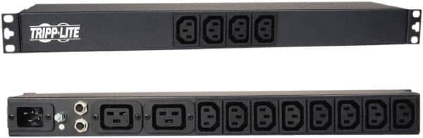 Tripp-Lite - 14 Outlets, 100/240 Volts, 20 Amps, 15' Cord, Power Outlet Strip - Rack Mount, C13/C19 NEMA Configuration, 19" Strip - A1 Tooling