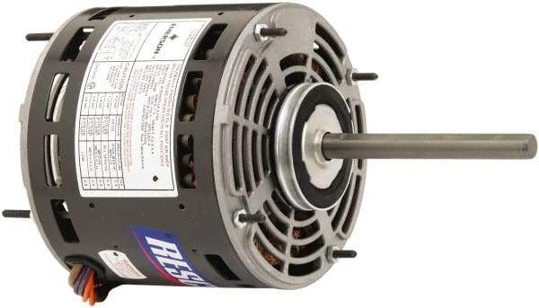 US Motors - 3/4 Max hp, 1,075 Max RPM, Permanent Split Cap Electric AC DC Motor - 208-230 V Input, Single Phase, 48Y Frame, 1/2" Shaft Diam, Stud Mount, TEAO Enclosure - A1 Tooling