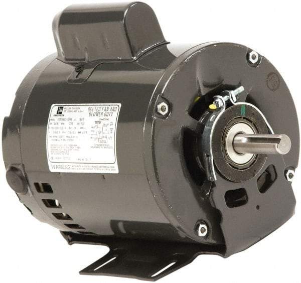 US Motors - 1-1/2 Max hp, 1,800 Max RPM, Single Cap Start Electric AC DC Motor - 115/208-230 V Input, Single Phase, 145T Frame, 7/8" Shaft Diam, Cradle Mount, ODP Enclosure - A1 Tooling