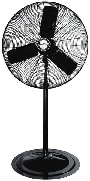 Air King - 30" Blade, 1/4 hp, 7,400 Max CFM, Single Phase Non-Oscillating Pedestal Fan - 2.04 Amps, 120 Volts, 3 Speed - A1 Tooling