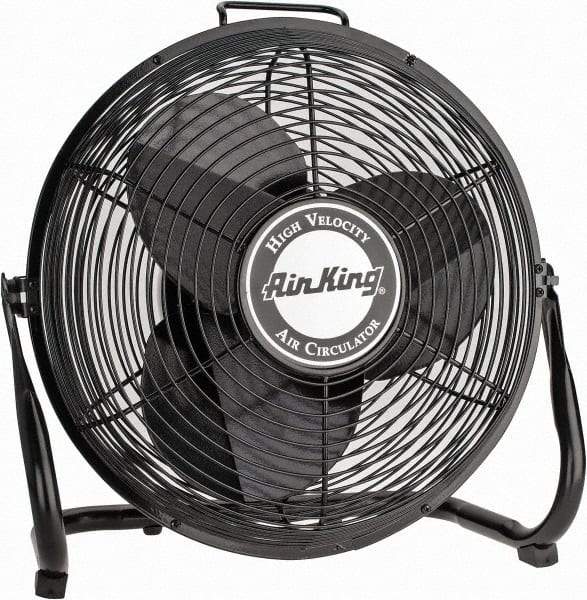 Air King - 14" Blade, 1/20 hp, 1,180, 1,470 & 1,650 CFM, Industrial Circulation Fan - Floor Stand, 120V Volts, 3 Speed - A1 Tooling