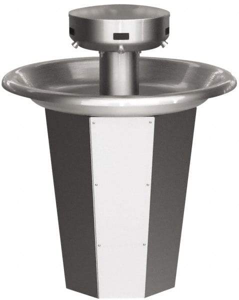 Bradley - Circular, Infrared Sensor, External Drain, 36" Diam, 5 Person Capacity, Stainless Steel, Wash Fountain - 0.5 GPM - A1 Tooling