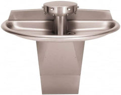 Bradley - Semi-Circular, Foot-Controlled, External Drain, 54" Diam, 4 Person Capacity, Stainless Steel, Wash Fountain - 0.5 GPM - A1 Tooling