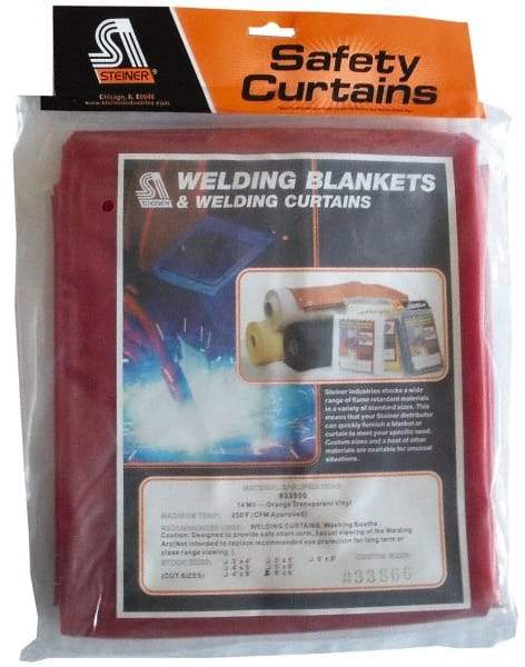 Steiner - 4' High x 6' Wide Vinyl Welding Curtain - Orange - A1 Tooling