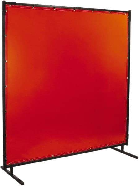 Steiner - 8 Ft. Wide x 6 Ft. High x 1 Inch Thick, Vinyl Portable Welding Screen Kit - Orange - A1 Tooling