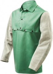 Steiner - Size XL, Flame Resistant, Cape Sleeves & Bib - Leather Sleeves/Cotton Body, 9 oz, Green - A1 Tooling