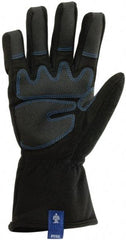 Ergodyne - Size M PVC Coated Cold Protection & Waterproof Work Gloves - Palm & Fingers Coated, Gauntlet Cuff, Black, Paired - A1 Tooling