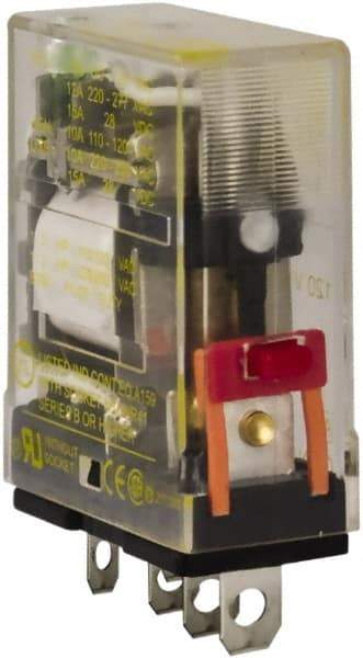 Square D - 1 hp at 240 Volt & 1/2 hp at 120 Volt, Electromechanical Plug-in General Purpose Relay - 12 Amp at 240 VAC, SPDT, 120 VAC at 50/60 Hz - A1 Tooling