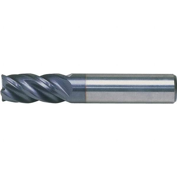 Kennametal - 1", 4 Flute, Single End, Solid Carbide, Corner Chamfer End Mill - 6" OAL, 38° Helix, Right Hand Flute, 3" LOC, Right Hand Cut - A1 Tooling