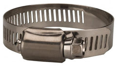 Value Collection - SAE Size 28, 1-1/4 to 2-1/4" Diam, Stainless Steel Worm Drive Clamp - 1/2" Wide, Material Grade 201 - A1 Tooling