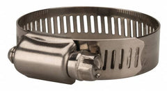 Value Collection - SAE Size 24, 1 to 2" Diam, Stainless Steel Worm Drive Clamp - 1/2" Wide, Material Grade 201 - A1 Tooling