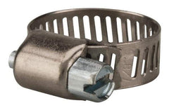 Value Collection - SAE Size 6, 5/16 to 7/8" Diam, Stainless Steel/Carbon Steel Worm Drive Clamp - 5/16" Wide, Material Grade 301 - A1 Tooling