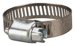 Value Collection - SAE Size 12, 1/2 to 1-1/4" Diam, Stainless Steel/Carbon Steel Worm Drive Clamp - 5/16" Wide, Material Grade 201 - A1 Tooling