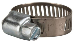 Value Collection - SAE Size 8, 3/8 to 1" Diam, Stainless Steel/Carbon Steel Worm Drive Clamp - 5/16" Wide, Material Grade 201 - A1 Tooling