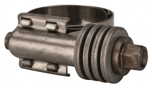 Value Collection - 11/16 to 1-1/4" Hose, 9/16" Wide x 0.6" Thick, Constant Torque Clamp - 11/16 to 1-1/4" Diam, Grade 301 & 410 Stainless Steel Screw - A1 Tooling