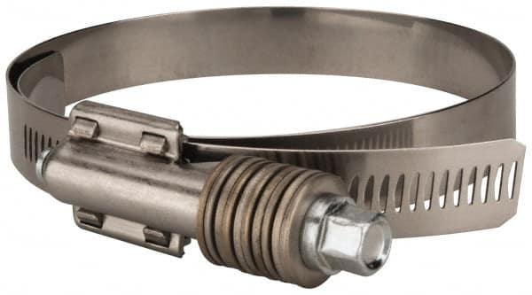 Value Collection - 3-3/4 to 4-5/8" Hose, 5/8" Wide x 0.7" Thick, Constant Torque Clamp - 3-3/4 to 4-5/8" Diam, Grade 304 Stainless Steel/Carbon Steel Screw - A1 Tooling