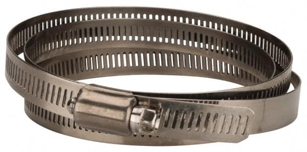 Value Collection - SAE Size 248, 2 to 16" Diam, Stainless Steel Worm Drive Clamp - 1/2" Wide, Material Grade 201 - A1 Tooling