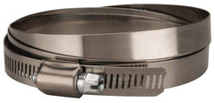 Value Collection - SAE Size 176, 9-1/2 to 11-1/2" Diam, Stainless Steel/Carbon Steel Worm Drive Clamp - 1/2" Wide, Material Grade 201 - A1 Tooling