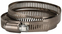 Value Collection - SAE Size 128, 2-1/2 to 8-1/2" Diam, Stainless Steel/Carbon Steel Worm Drive Clamp - 1/2" Wide, Material Grade 201 - A1 Tooling