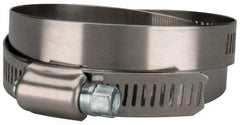 Value Collection - SAE Size 80, 3-1/2 to 5-1/2" Diam, Stainless Steel/Carbon Steel Worm Drive Clamp - 1/2" Wide, Material Grade 201 - A1 Tooling