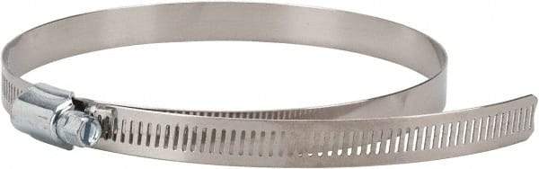 Value Collection - SAE Size 96, 4-1/2 to 6-1/2" Diam, Stainless Steel/Carbon Steel Worm Drive Clamp - 1/2" Wide, Material Grade 201 - A1 Tooling