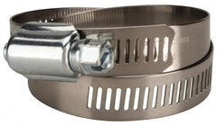 Value Collection - SAE Size 64, 2-1/2 to 4-1/2" Diam, Stainless Steel/Carbon Steel Worm Drive Clamp - 1/2" Wide, Material Grade 201 - A1 Tooling