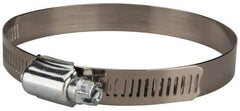 Value Collection - SAE Size 56, 3 to 4" Diam, Stainless Steel/Carbon Steel Worm Drive Clamp - 1/2" Wide, Material Grade 201 - A1 Tooling