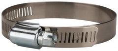 Value Collection - SAE Size 44, 2-1/4 to 3-1/4" Diam, Stainless Steel/Carbon Steel Worm Drive Clamp - 1/2" Wide, Material Grade 201 - A1 Tooling