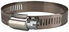 Value Collection - SAE Size 40, 2 to 3" Diam, Stainless Steel/Carbon Steel Worm Drive Clamp - 1/2" Wide, Material Grade 201 - A1 Tooling