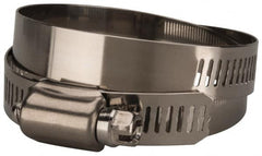 Value Collection - SAE Size 72, 3 to 5" Diam, Stainless Steel Worm Drive Clamp - 1/2" Wide, Material Grade 201 - A1 Tooling