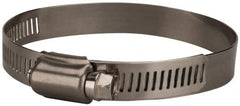 Value Collection - SAE Size 48, 2-1/2 to 3-1/2" Diam, Stainless Steel Worm Drive Clamp - 1/2" Wide, Material Grade 201 - A1 Tooling