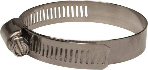 Value Collection - SAE Size 40, 2 to 3" Diam, Stainless Steel Worm Drive Clamp - 1/2" Wide, Material Grade 201 - A1 Tooling