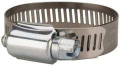 Value Collection - SAE Size 24, 1 to 2" Diam, Stainless Steel/Carbon Steel Worm Drive Clamp - 1/2" Wide, Material Grade 201 - A1 Tooling