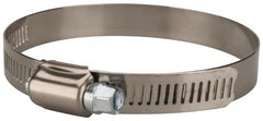 Value Collection - SAE Size 48, 2-1/2 to 3-1/2" Diam, Stainless Steel/Carbon Steel Worm Drive Clamp - 1/2" Wide, Material Grade 201 - A1 Tooling