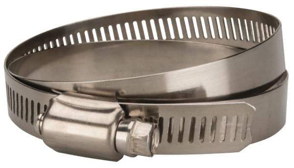 Value Collection - SAE Size 88, 4 to 6" Diam, Stainless Steel/Carbon Steel Worm Drive Clamp - 1/2" Wide, Material Grade 201 - A1 Tooling