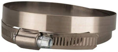 Value Collection - SAE Size 116, 5-3/4 to 7-3/4" Diam, Stainless Steel/Carbon Steel Worm Drive Clamp - 1/2" Wide, Material Grade 201 - A1 Tooling