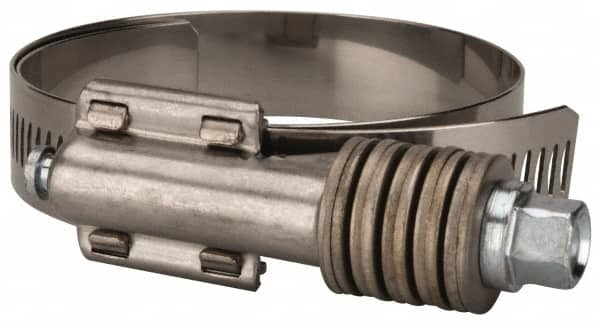 Value Collection - 2-1/4 to 3-1/8" Hose, 5/8" Wide x 0.7" Thick, Constant Torque Clamp - 2-1/4 to 3-1/8" Diam, Grade 304 Stainless Steel/Carbon Steel Screw - A1 Tooling