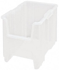 Quantum Storage - 17-1/2" Deep, Clear Polypropylene Hopper Stacking Bin - 12-1/2" High x 10-7/8" Wide x 17-1/2" Long - A1 Tooling