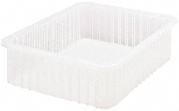 Quantum Storage - Clear Polypropylene Dividable Container - Stacking, 22-1/2" Long x 17-1/2" Wide x 6" High - A1 Tooling