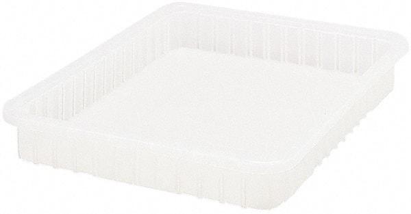 Quantum Storage - Clear Polypropylene Dividable Container - Stacking, 22-1/2" Long x 17-1/2" Wide x 3" High - A1 Tooling